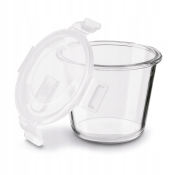 Pojemnik Borokrzemowy na Żywność Szklany OKRĄGŁY z pokrywą Tadar 700ml