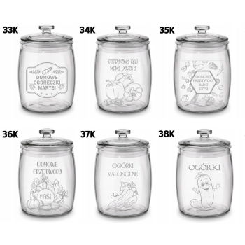Duży Słoik na Pierniki z Grawerem 3,8L Prezent Napis Tekst Logo dla Niej