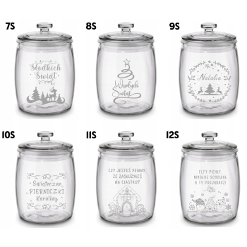 Duży Słoik na Pierniki z Grawerem 3,8L Prezent Napis Tekst Logo dla Niej