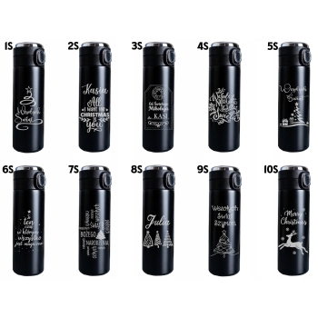 Zestaw 2 Kubków termicznych z wyświetlaczem Prezent Świąteczny dla Pary