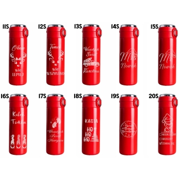 Zestaw 2 Kubków termicznych z wyświetlaczem Prezent Świąteczny dla Pary