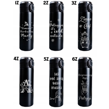 Zestaw 2 Kubków termicznych z wyświetlaczem Prezent Świąteczny dla Pary