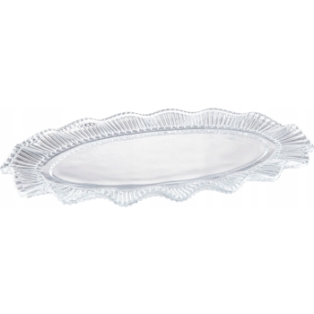Półmisek szklany owalny talerz na ciasto Vivienne 25x16,5 cm