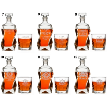 Zestaw do whisky z Grawerem Karafka i 6 szklanek na Prezent Marco
