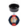 Koszyk pojemnik metalowy z uchwytem do AIR FRYER 20x19cm 1,6L PYREX okrągły