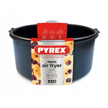 Koszyk pojemnik metalowy z uchwytem do AIR FRYER 20x19cm 1,6L PYREX okrągły