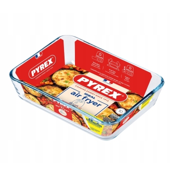 PYREX do AIR FRYER Naczynie Żaroodporne Brytfanna 19x14cm 0,8L