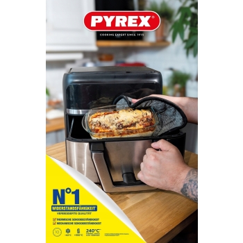 PYREX do AIR FRYER Naczynie Żaroodporne Brytfanna 19x14cm 0,8L