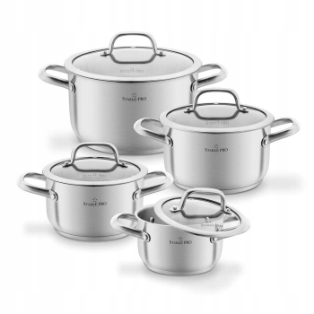 Garnki ze stali nierdzewnej Zestaw 4 Garnków Avanguard 8 el Starke Pro