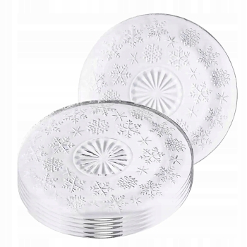 Talerz deserowy Altom Design Śnieżynki 17,5 cm - 6 szt.
