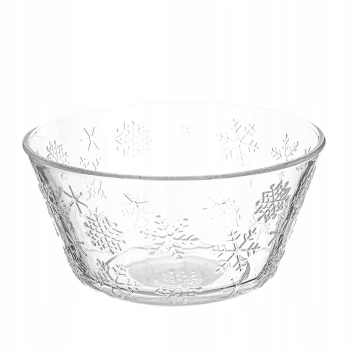 Miski Śnieżynki 400 ml salaterki szklane 6 szt Altom Design Śnieżynki 13 cm