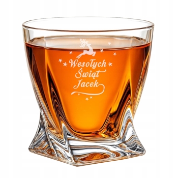 Szklanka kryształowa do Whisky z grawerem Prezent dla Niego na Święta