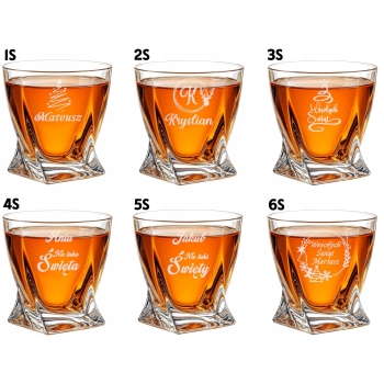 Szklanka kryształowa do Whisky z grawerem Prezent dla Niego na Święta