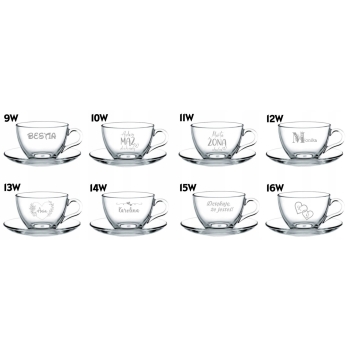 Filiżanka do kawy z Grawerem Logo Prezent na Walentynki Dzień Kobiet 215ml