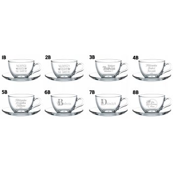 Filiżanka do kawy z Grawerem Logo Prezent na Walentynki Dzień Kobiet 215ml