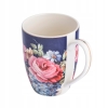 Kubek porcelanowy Kwiaty Róża Granatowy 350 ml