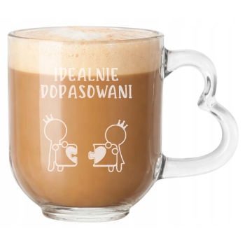 Kubek z grawerem Serce 310ml Twój Napis Logo Prezent na Walentynki