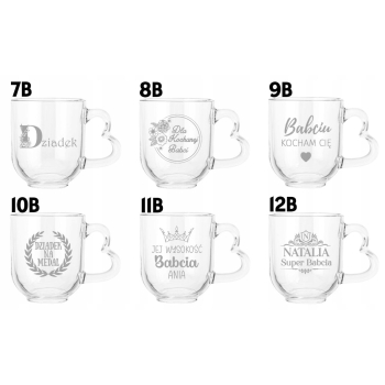 Kubek z grawerem Serce 310ml w Pudełku Napis Prezent na Walentynki