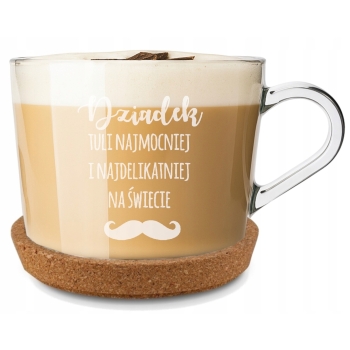 Filiżanka ze spodkiem 450ml Grawer Napis Prezent Urodziny Dla Niej Kobiet