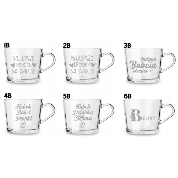 Filiżanka ze spodkiem 450ml Grawer Napis Prezent Urodziny Dla Niej Kobiet