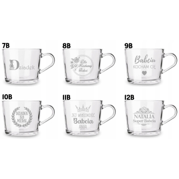 Filiżanka ze spodkiem 450ml Grawer Napis Prezent Urodziny Dla Niej Kobiet