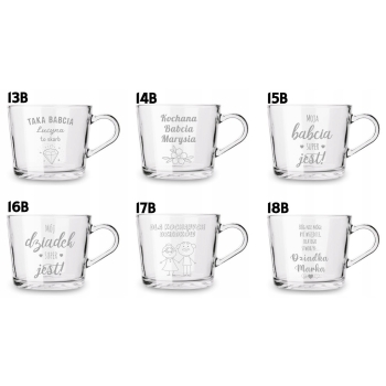 Filiżanka ze spodkiem 450ml Grawer Napis Prezent Urodziny Dla Niej Kobiet