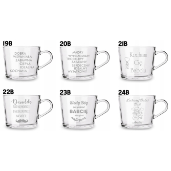 Filiżanka ze spodkiem 450ml Grawer Napis Prezent Urodziny Dla Niej Kobiet