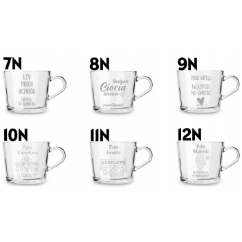 Filiżanka ze spodkiem 450ml Twój Grawer Napis Prezent dla Babci i Dziadka