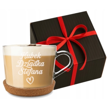 Filiżanka ze spodkiem 450ml Twój Grawer Napis Prezent dla Babci i Dziadka