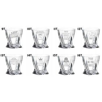 Szklanka kryształowa Whisky Grawer Niego Prezent Logo Urodziny Walentynki