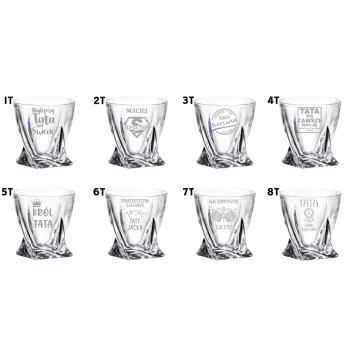 Szklanka kryształowa Whisky Grawer Niego Prezent Logo Urodziny Walentynki