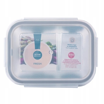 Pojemnik dzielony lunchbox pojemnik na żywność prostokątny Fresh 0,65L