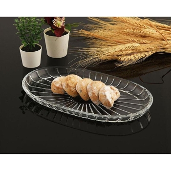 Szklany Ozdobny Półmisek Pasabahce Elegant 27,8x16,3cm owalny