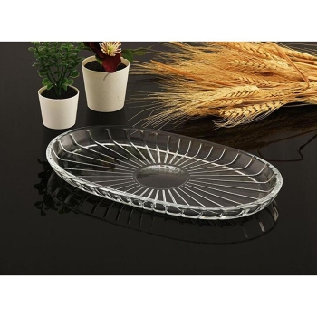 Szklany Ozdobny Półmisek Pasabahce Elegant 27,8x16,3cm owalny