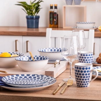 Kubek porcelanowy mozaika niebieska Arabeska 320 ml