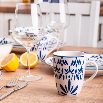 Kubek porcelanowy mozaika niebieksa Altom Design Lazur 320 ml