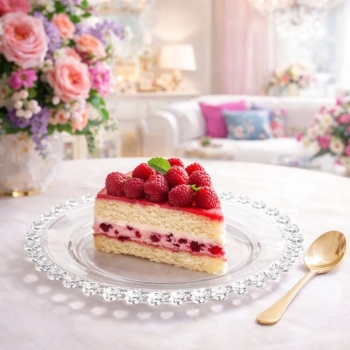 Szklany talerzyk deserowy 19,5cm Bloom Altom Design