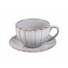 Filiżanka ceramiczna ze spodkiem 250ml Retro Atlantica szara