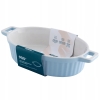 Naczynie ceramiczne do piekarnika błękitne z uchwytami Fusion Blue 27x15cm