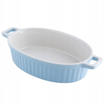 Naczynie ceramiczne do piekarnika błękitne z uchwytami Fusion Blue 27x15cm