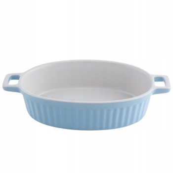 Naczynie ceramiczne do piekarnika błękitne z uchwytami Fusion Blue 27x15cm