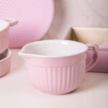 Ceramiczne naczynie z uchwytem sosjerka Fusion Pink 550 ml 17,5cm