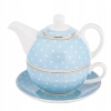 Zestaw Tea for One dzbanek z filiżanką do herbaty Altom Design Natalie Blue