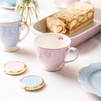 Filiżanka do kawy herbaty duża porcelanowa Altom Design Natalie Pink 450 ml