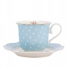 Filiżanka do kawy herbaty ze spodkiem Altom Design Natalie Blue 250 ml