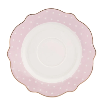 Filiżanka ze spodkiem do kawy herbaty Altom Design Natalie Pink 250 ml