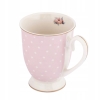 Kubek porcelanowy pastelowy w kropki Altom Design Natalie Pink 300 ml