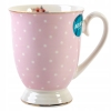 Kubek porcelanowy pastelowy w kropki Altom Design Natalie Pink 300 ml