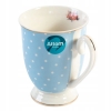 Kubek porcelanowy pastelowy w kropki Altom Design Natalie Blue 300 ml