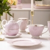 Talerzyk talerz deserowy porcelanowy Altom Design Natalie Pink 21 cm